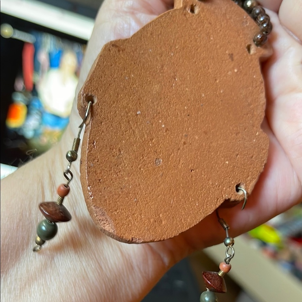 Handcrafted Tribal Mask Necklace - Picture 7 of 14